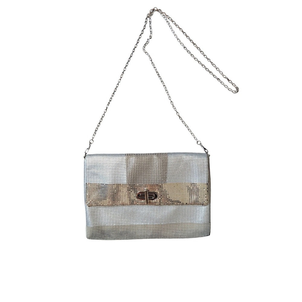 Whiting Davis Vintage Y2K Old Hollywood Glam Silver Liquid Chain Bag